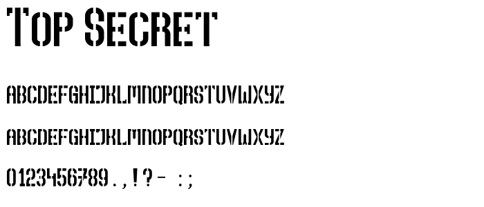 Top Secret  font